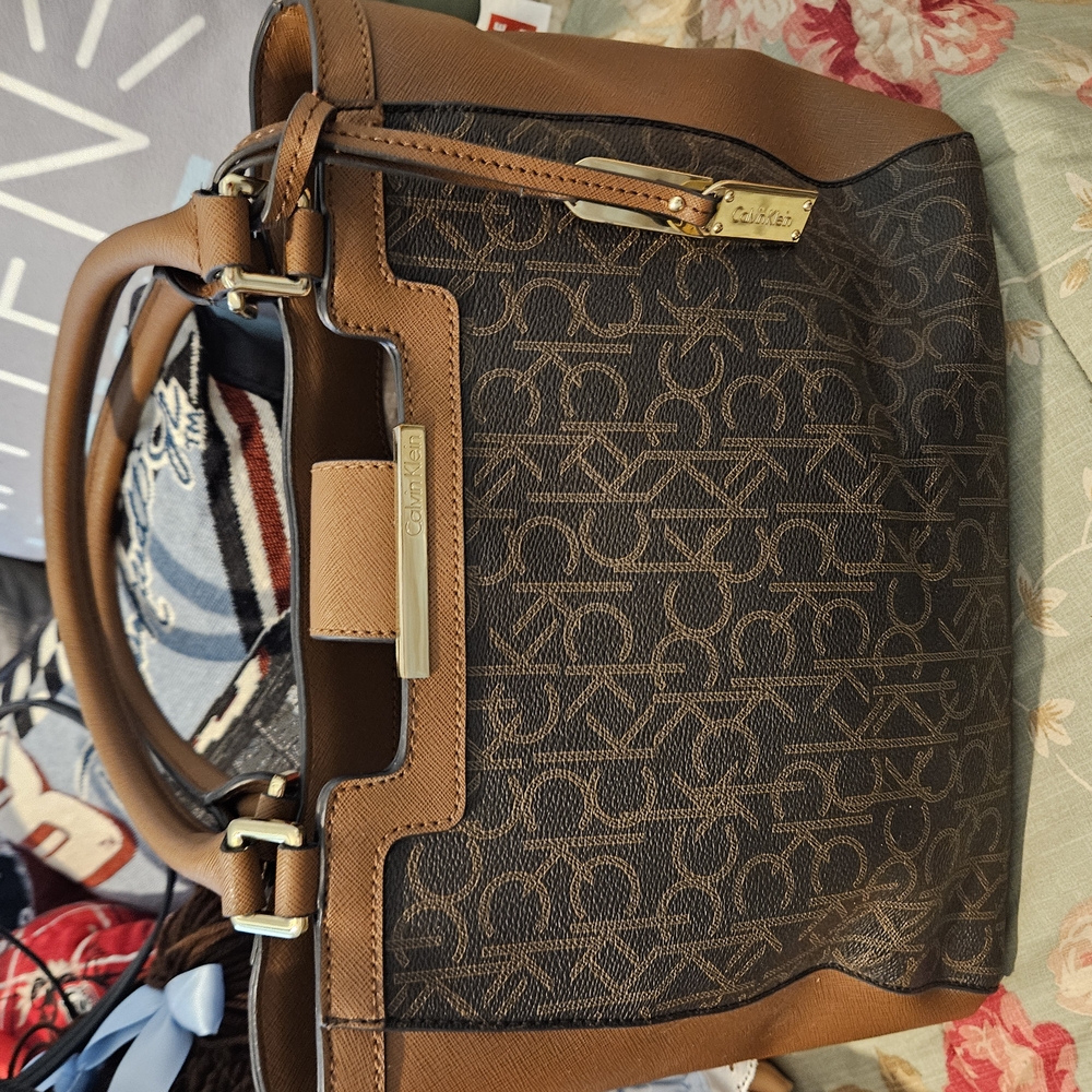 Brown and Dark Brown Designer Tote Bag